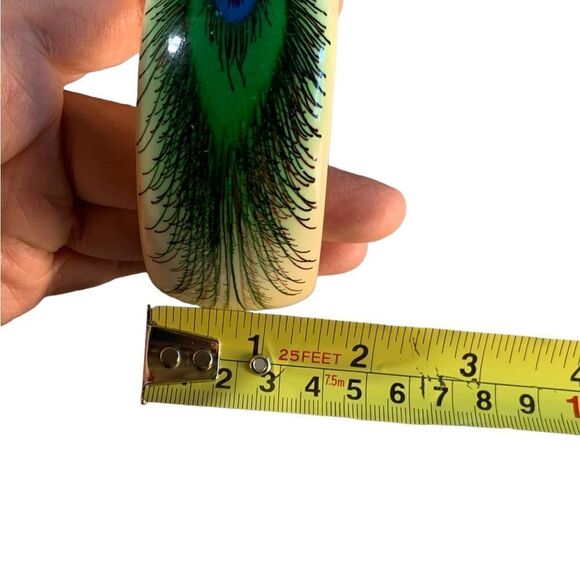 VINTAGE Peacock Feather Bangle - Picture 5 of 6
